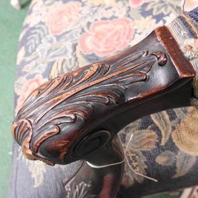 Lot 39 - A George III carved mahogany open armchair,...