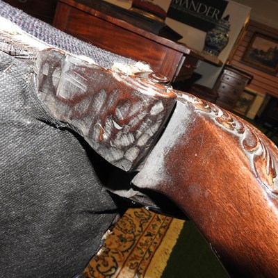 Lot 39 - A George III carved mahogany open armchair,...