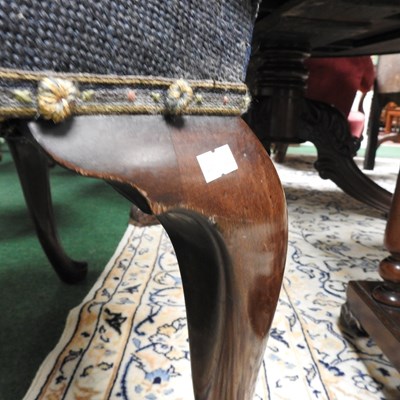 Lot 39 - A George III carved mahogany open armchair,...