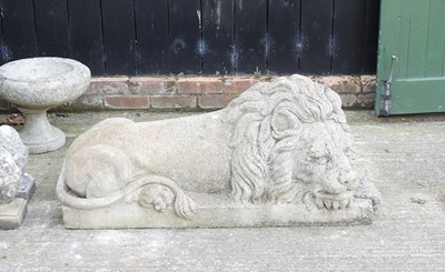 Lot 6 - A large reconstituted stone garden statue of a...