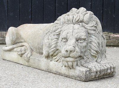 Lot 6 - A large reconstituted stone garden statue of a...