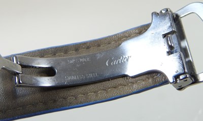 Lot 10 - A Must de Cartier silver cased vintage tank...