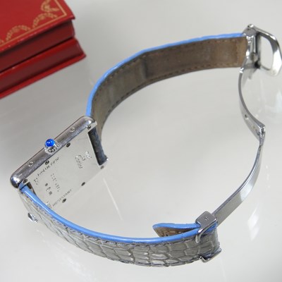 Lot 10 - A Must de Cartier silver cased vintage tank...