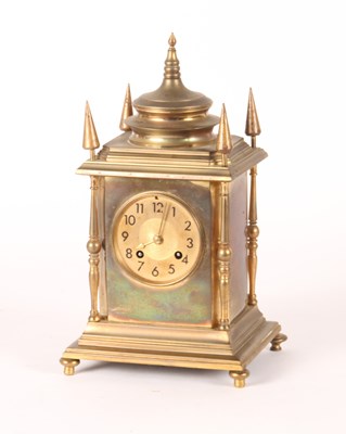 Lot 248 - A brass mantel clock, 19th century, the gilt...