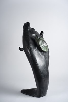 Lot 31 - Sadiq Rabee (b.1950), a large bronze model of...