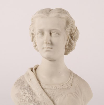 Lot 6 - A Copeland Parian bust of Princess Alexandra,...