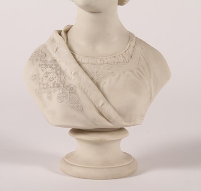 Lot 6 - A Copeland Parian bust of Princess Alexandra,...