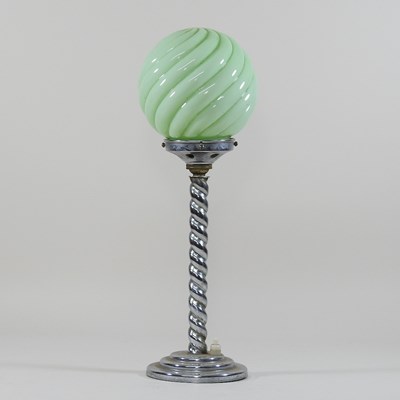 Lot 243 - An Art Deco chrome table lamp