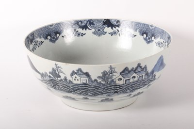 Lot 144 - A large 18th century Chinese porcelain punch bowl