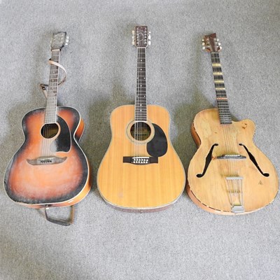 Lot 249 - A Hohner LW 1200N acoustic twelve string...