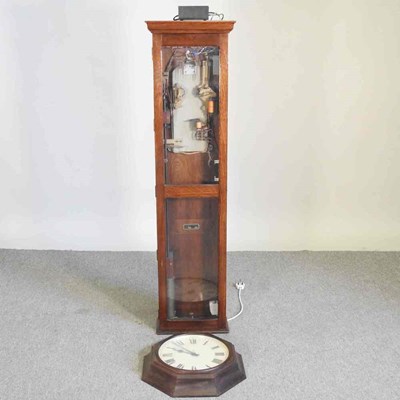 Lot 96 - An early 20th century electric master clock,...