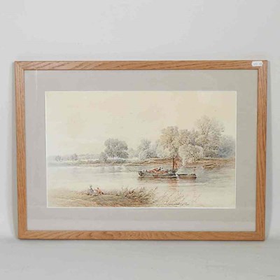 Lot 326 - Attributed to Edwin Taylor, river scene with...