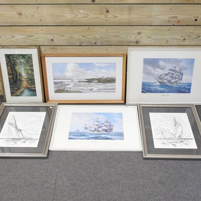 Lot 103 - J R Griggs, 20th century, Low Tide at Maldon,...