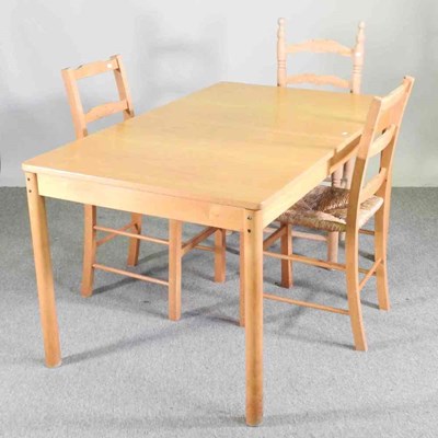 Lot 109 - A 1960's extending dining table, 180 x 81cm,...