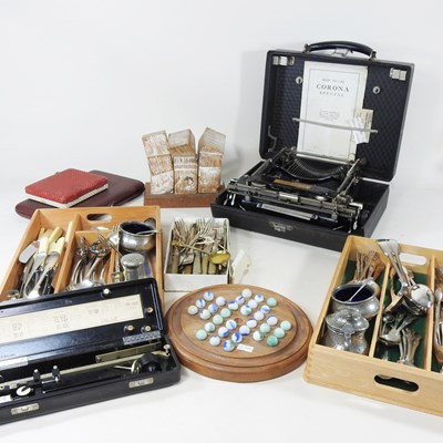Lot 287 - A collection of silver plate and metalwares,...