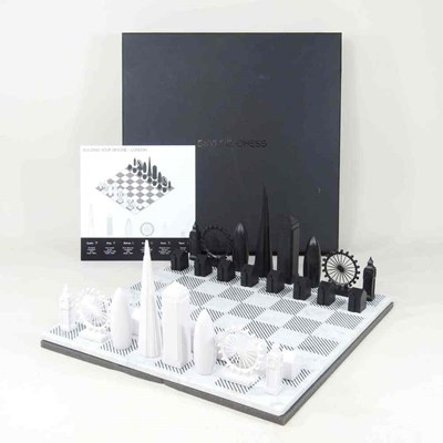 Lot 304 - A modern Skyline chess set, London edition,...