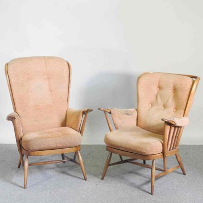 Lot 63 - A pair of 1970's Ercol armchairs, together...