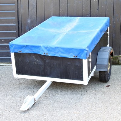 Lot 77 - A single axle car trailer, with tarpaulin...