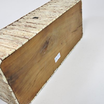 Lot 7 - A 19th century antler glove box, with a hinged...