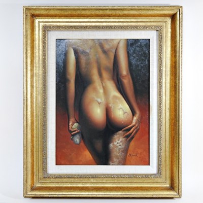 Lot 318 - Alford, 20th century, nude study, signed, oil,...