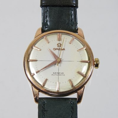 Lot 96 - A 1950's Omega gold plated automatic wristwatch