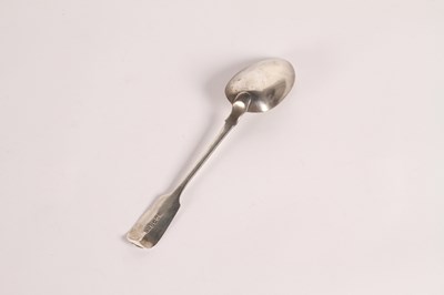 Lot 142 - A Victorian silver fiddle pattern table spoon,...