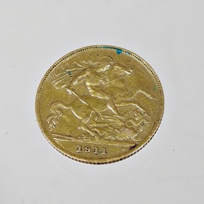 Lot 7 - A George V half sovereign, dated 1911
