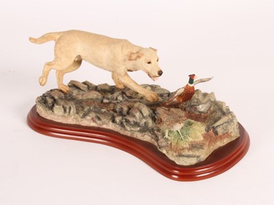 Lot 89 - A Border Fine Arts group, Yellow Labrador and...