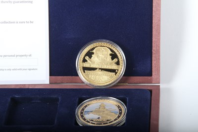 Lot 140 - A set of Most Famous Battleships series gold...