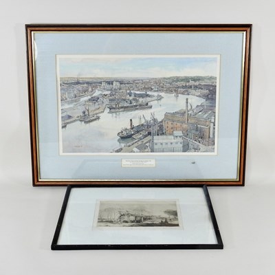 Lot 124 - Leonard Squirrel, 1893-1979, river landscape...