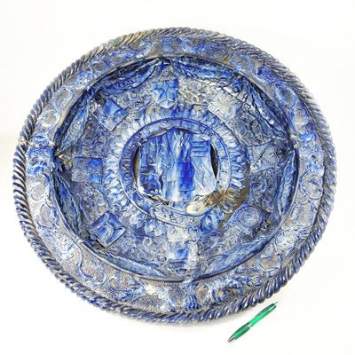 Lot 50 - An imposing blue glazed Castle Hedingham...