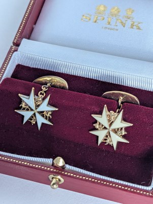 Lot 123 - A pair of Spink silver gilt and enamel...