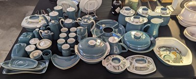 Lot 292 - A collection of Poole blue glazed dinner wares