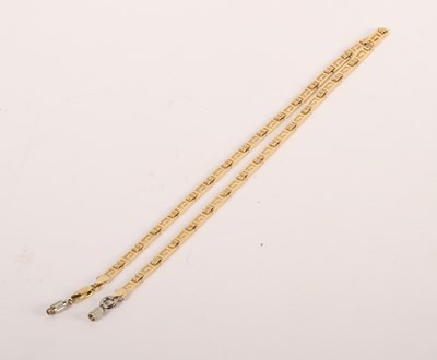 Lot 172 - A 14ct gold Greek key design chain, with...