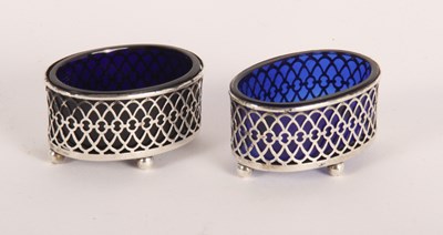 Lot 105 - A pair of Victorian silver salts, Chester 1897,...