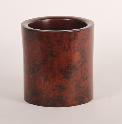 Lot 242 - A Chinese hongmu brush pot (bitong), probably...