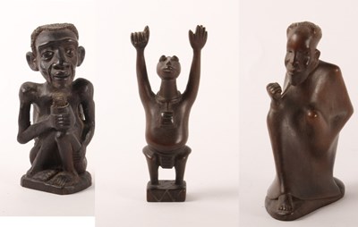 Lot 331 - Three African carved wood figures