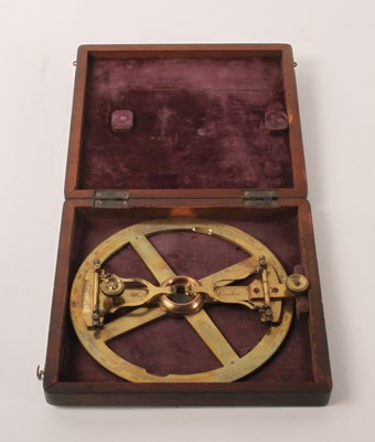 Lot 307 - A brass circular protractor, late 19th/early...