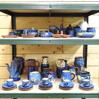 Lot 250 - A collection of mainly blue glazed Torquay...
