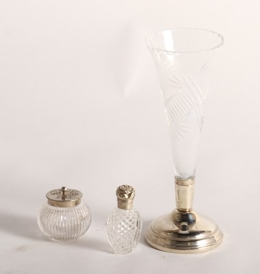 Lot 215 - A Broadway & Co silver-mounted cut glass vase,...