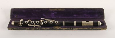 Lot 327 - A 19th century hardwood six-key piccolo in a...