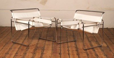 Lot 19 - A pair of Wassily lounge chairs, after the...