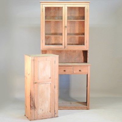 Lot 451 - An antique pine dresser, 110cm wide, together...