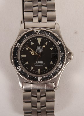 Lot 226 - A Tag Heuer stainless steel wristwatch, the...
