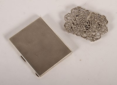 Lot 195 - A silver nurse's belt buckle, hallmarked for...