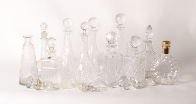 Lot 298 - A collection of cut glass decanters and stoppers