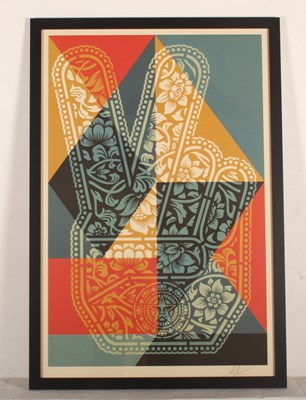 Lot 8 - Shepard Fairey (American, b.1970), Peace,...