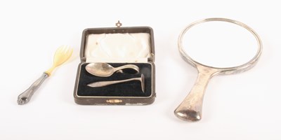 Lot 188 - A silver backed hand mirror, Birmingham 1931,...