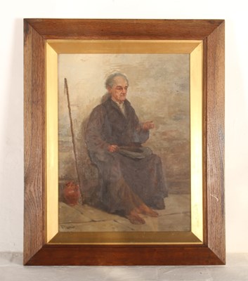 Lot 120 - Peter Macnab, 19th century, a beggar, signed...