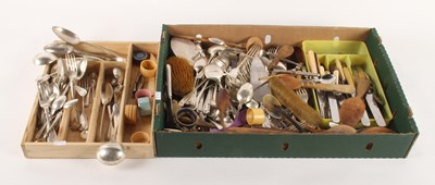 Lot 158 - A collection of silver plated cutlery and...